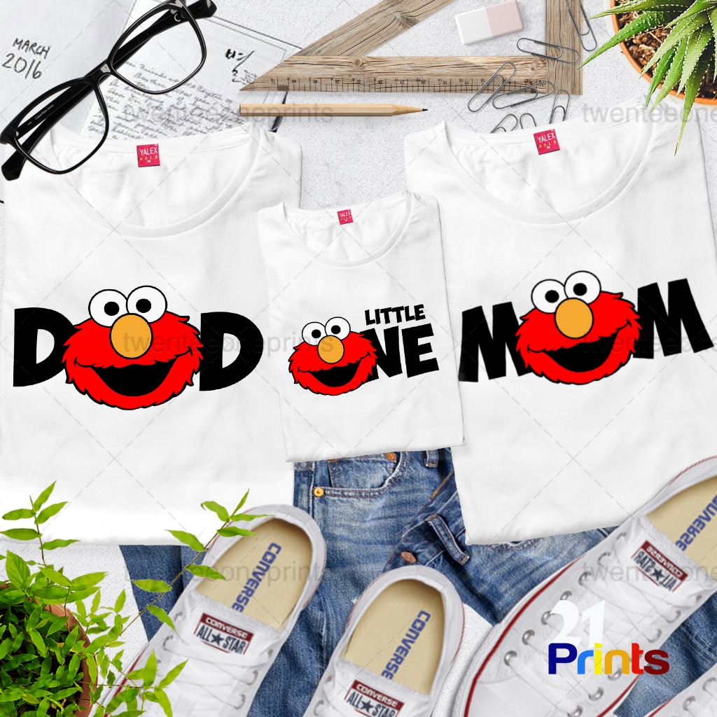 elmo mom and dad shirt