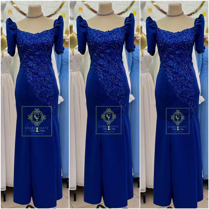 Royal blue filipiniana clearance dress