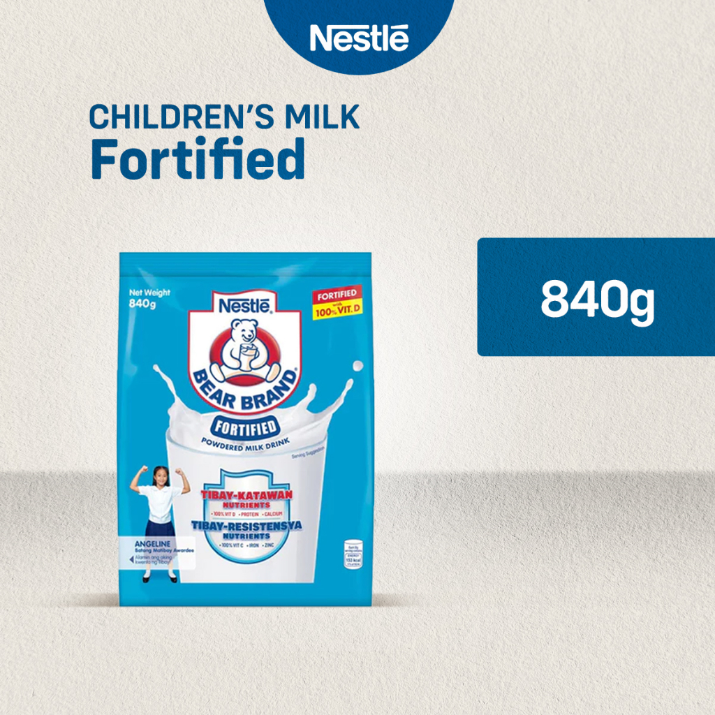 Bear Brand Fortified Powdered Milk Drink 840g | Shopee Philippines