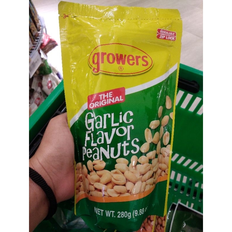 GROWERS GARLIC FLAVOR PEANUTS 280g | Shopee Philippines