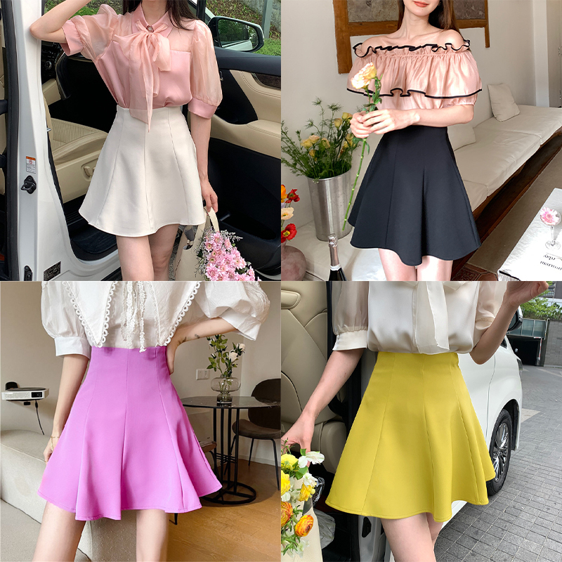 High waisted skirt clearance korean