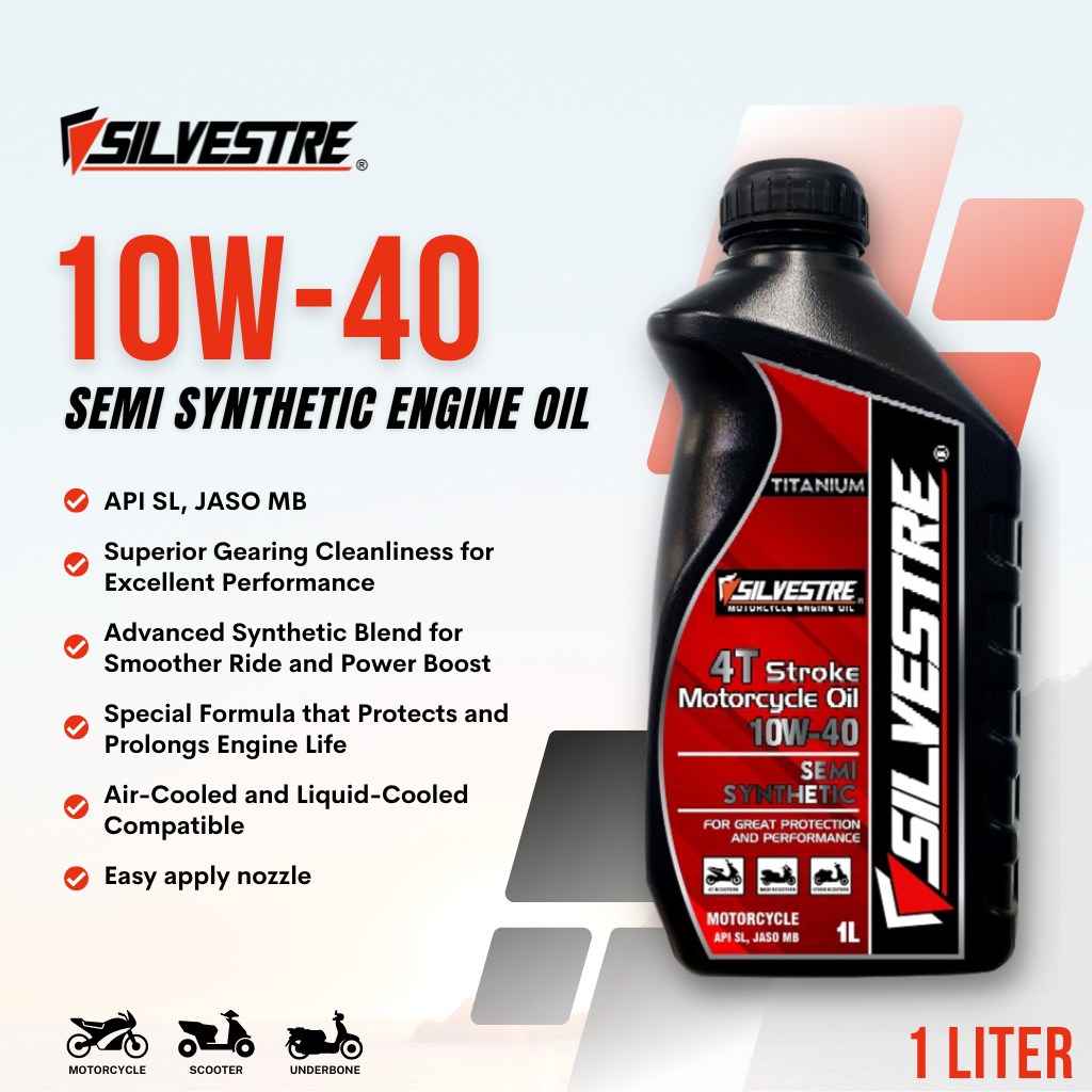 Liqui Moly Motorbike Scooter 4-Stroke SL/JASO MB 10W40 Synthetic Motorcycle  Engine Oil (1 Liter)