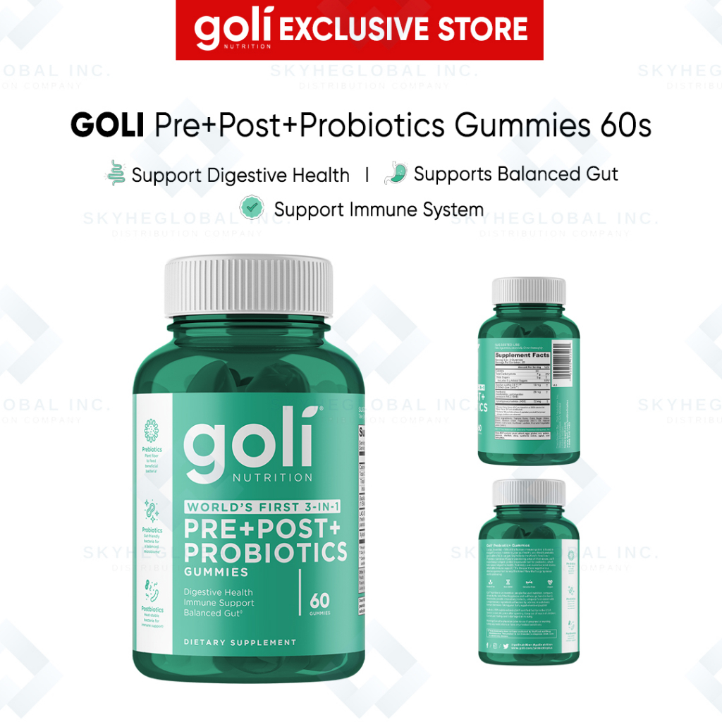 Goli Nutrition World s First 3 in 1 Pre Post Probiotics 60 pcs