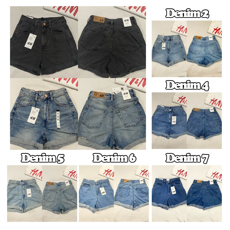 High waisted jean shorts h best sale