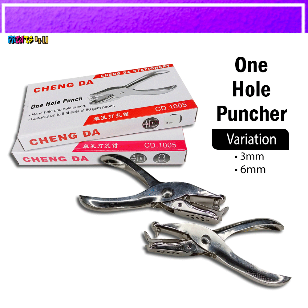 Hand-held Punch Metal Hole Punchers Single Paper Puncher 3mm/6mm