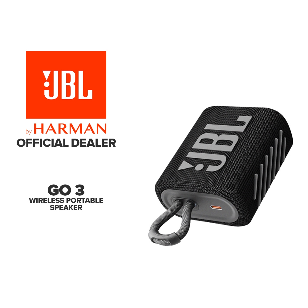 JBL Go 3 Portable Waterproof Wireless IP67 Dustproof Outdoor Bluetooth  Speaker (White) 