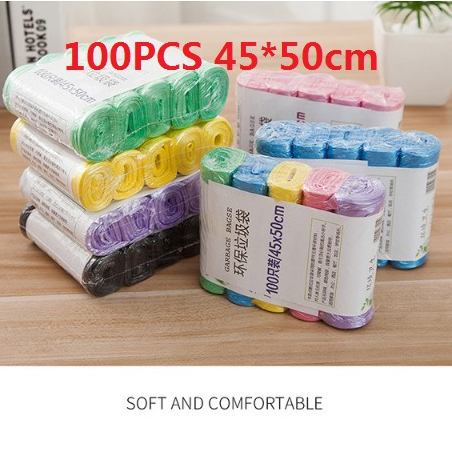 100pcs PE Random Color Trash Bag