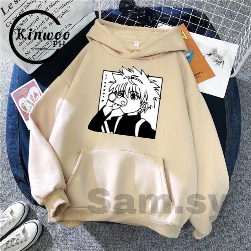 killua hoodie jacket unisex men and women adult teens adult makapal malambot cotton Shopee Philippines