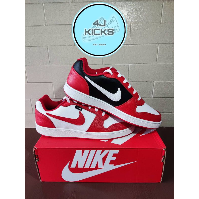 Nike ebernon best sale low red black