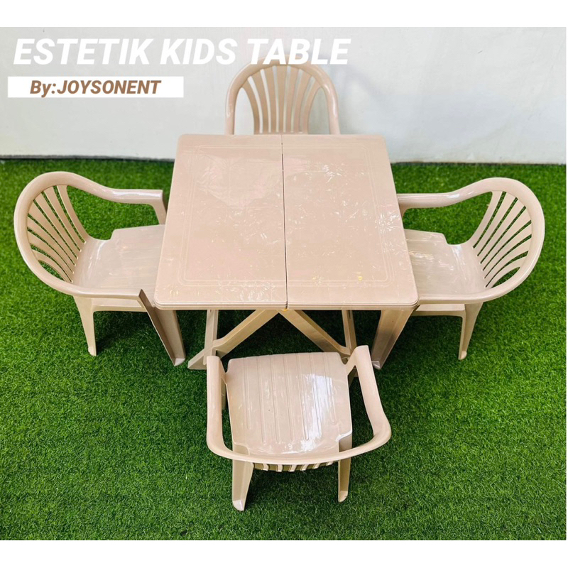 Kids folding hot sale table set