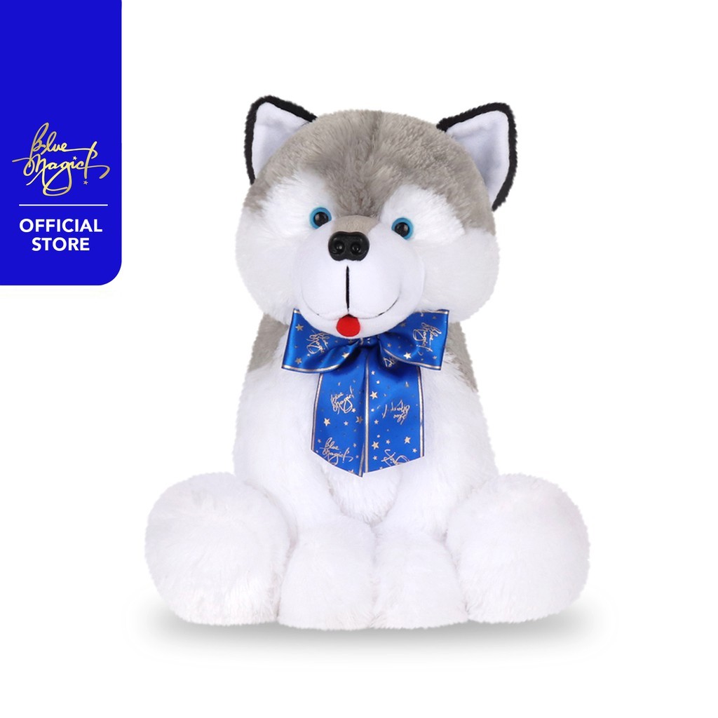 Husky stuffed shop toy blue magic