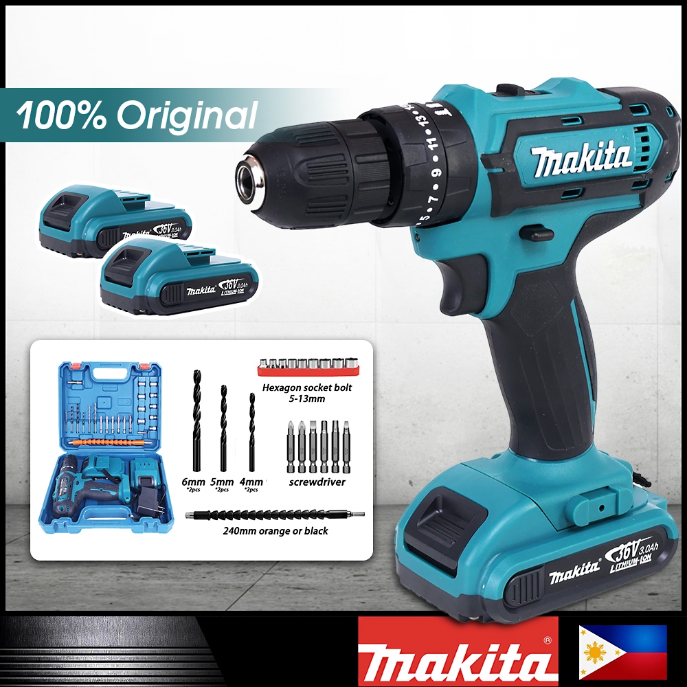 Makita HP333D Cordless Drill Electric Hammer Impact 2 Battery With Case Screwdriver Accessories Shopee Philippines