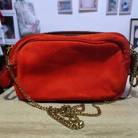 Rabeanco Sling Bag Genuine Suede Leather Shopee Philippines