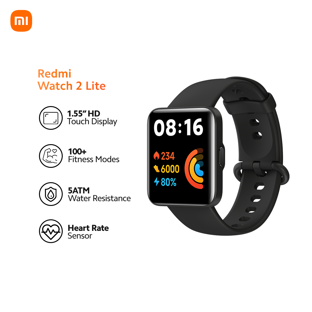 Xiaomi Redmi Watch 2 Lite - Smart Fitness & Health Tracker, 5ATM, Long  Battery