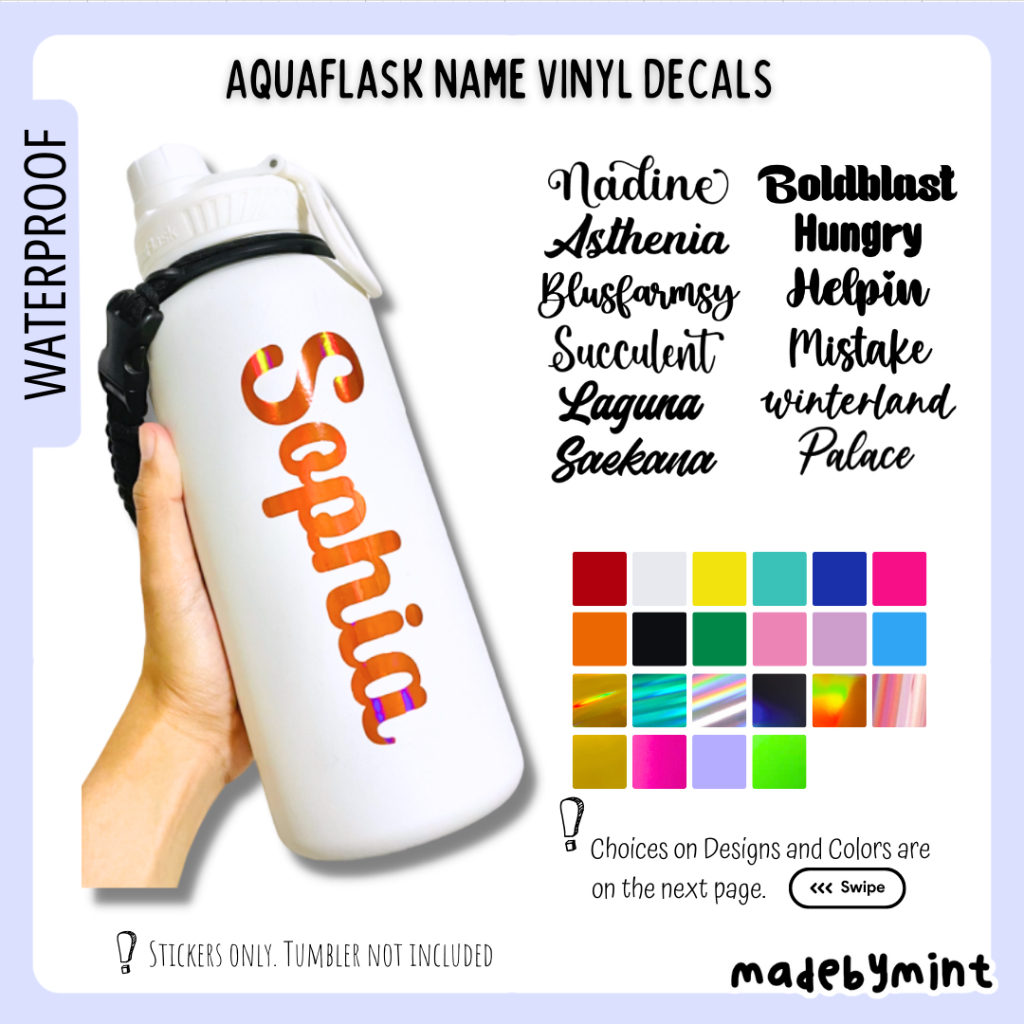 Personalized stickers for hydro hot sale flask