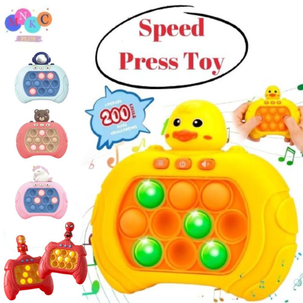 MNKC PLUS Pop Quick Push Bubbles Game Machine Kids Cartoon Fun Anti Stress  Sensory Bubble Pop Fidget | Shopee Philippines