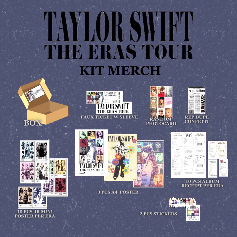 Taylor Eras Tour VIP Kit Box FANMADE Package Dupe Unofficial
