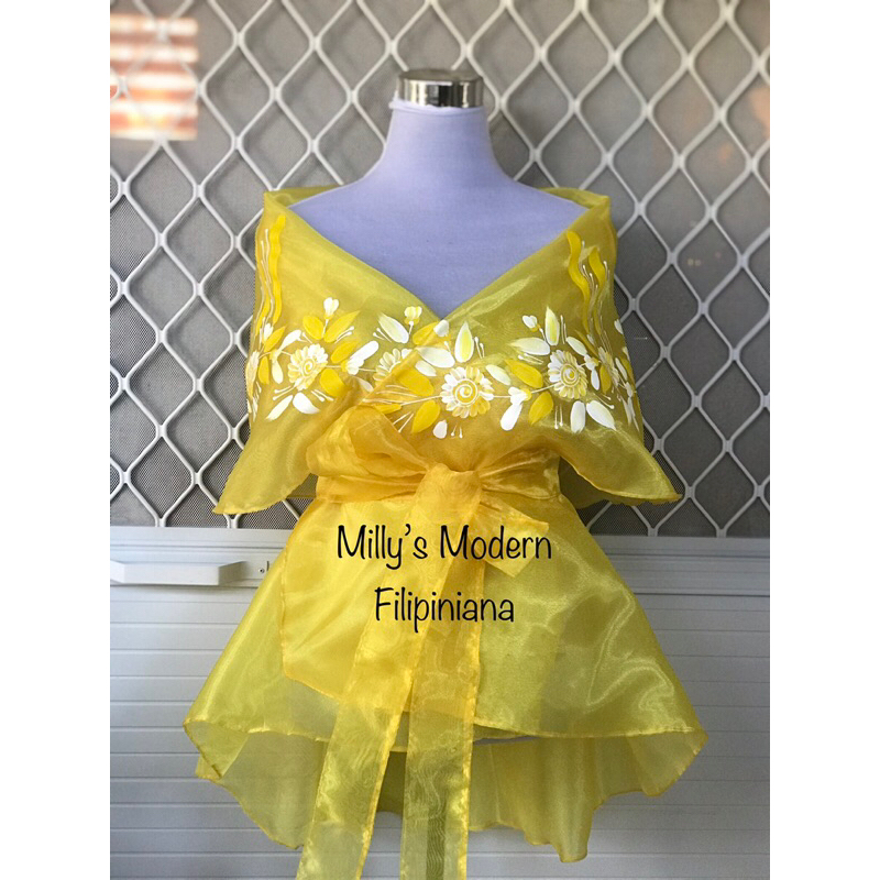 Yellow filipiniana best sale