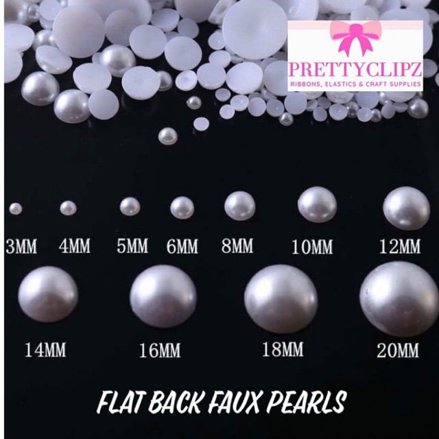 Ivory Color 5MM Or 6MM Or 8MM Or 12MM Loose Pearl Flat Back Half Pearl