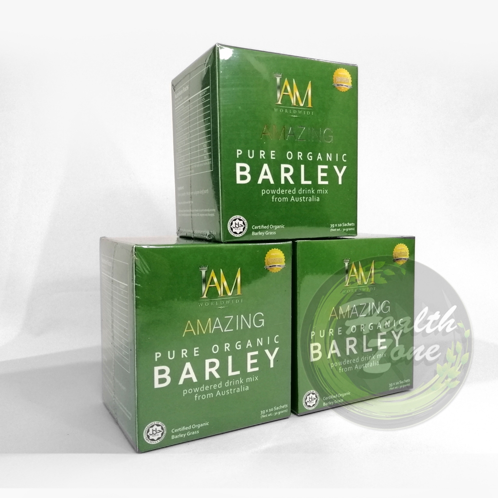 3 Boxes IAM Amazing Pure Organic Barley Powdered Drink Mix