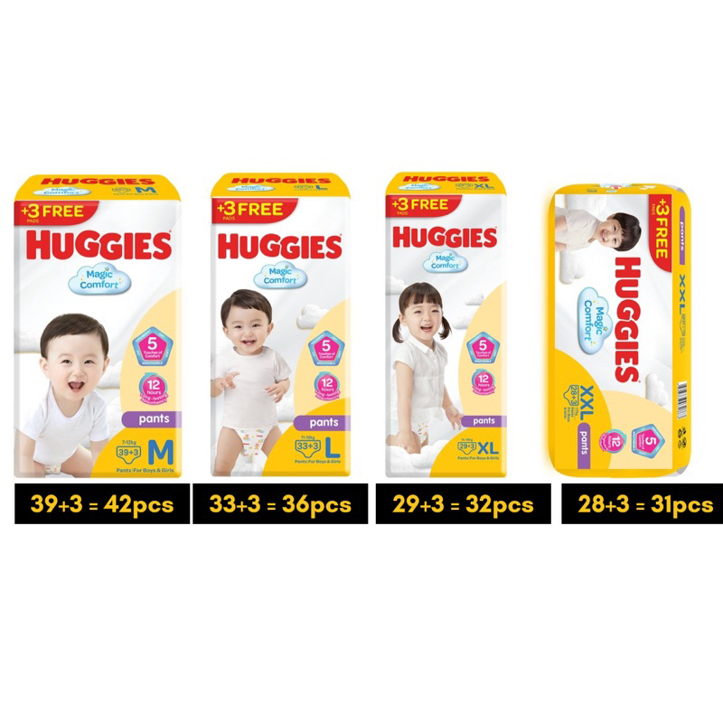 Huggies Magic Comfort Pants - Medium, 42 pcs