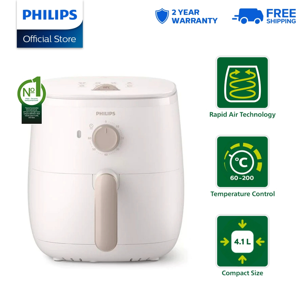 Philips 1400W Analog Essential Air Fryer with Rapid Air Technology Black  4.1 Liter HD9200/90, PHILIPS, All Brands