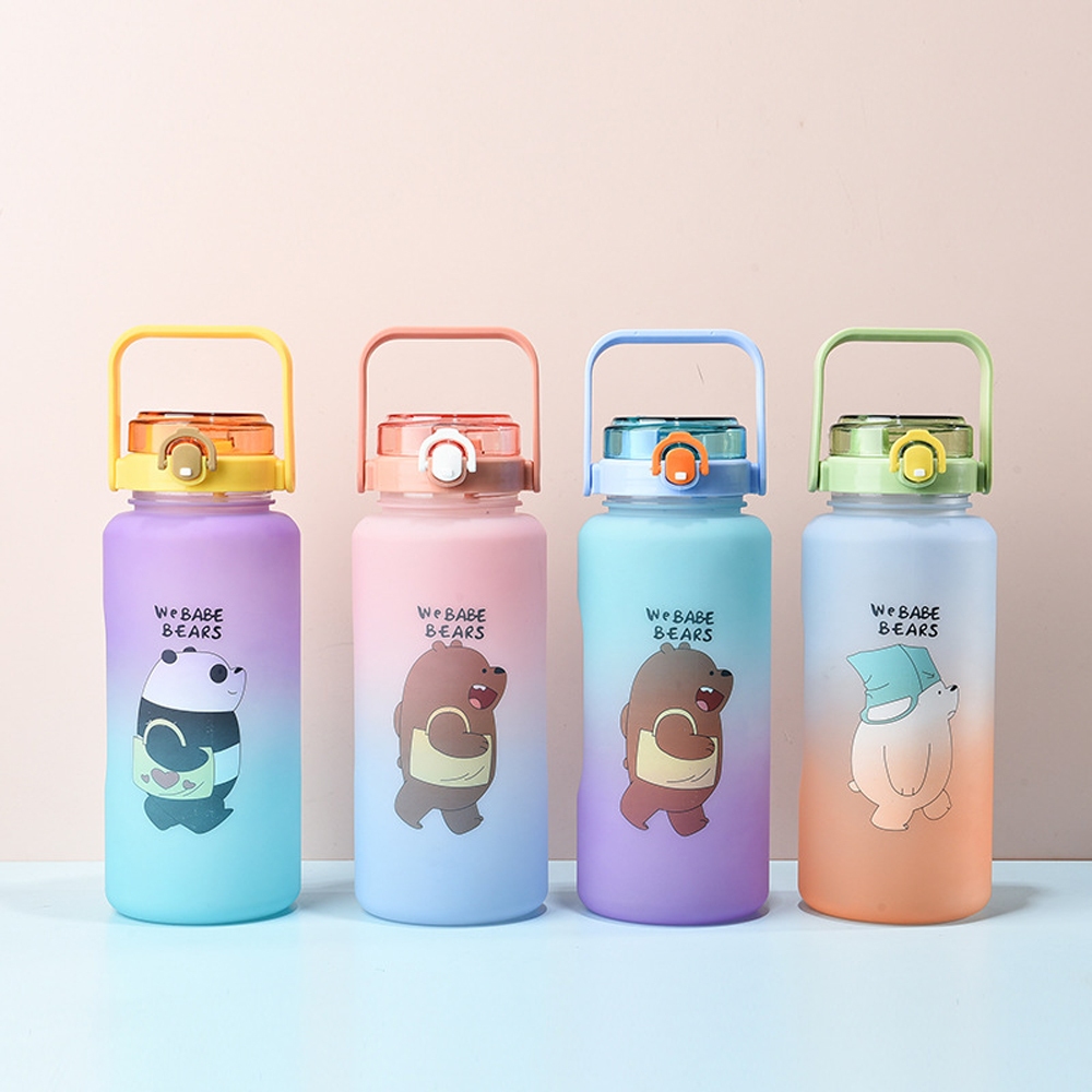 Cute Child Frog Bear Water Bottle  Portable Large Clear Sport Water B –  Mommin' Out & More