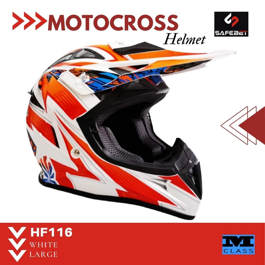 Large motocross hot sale helmet