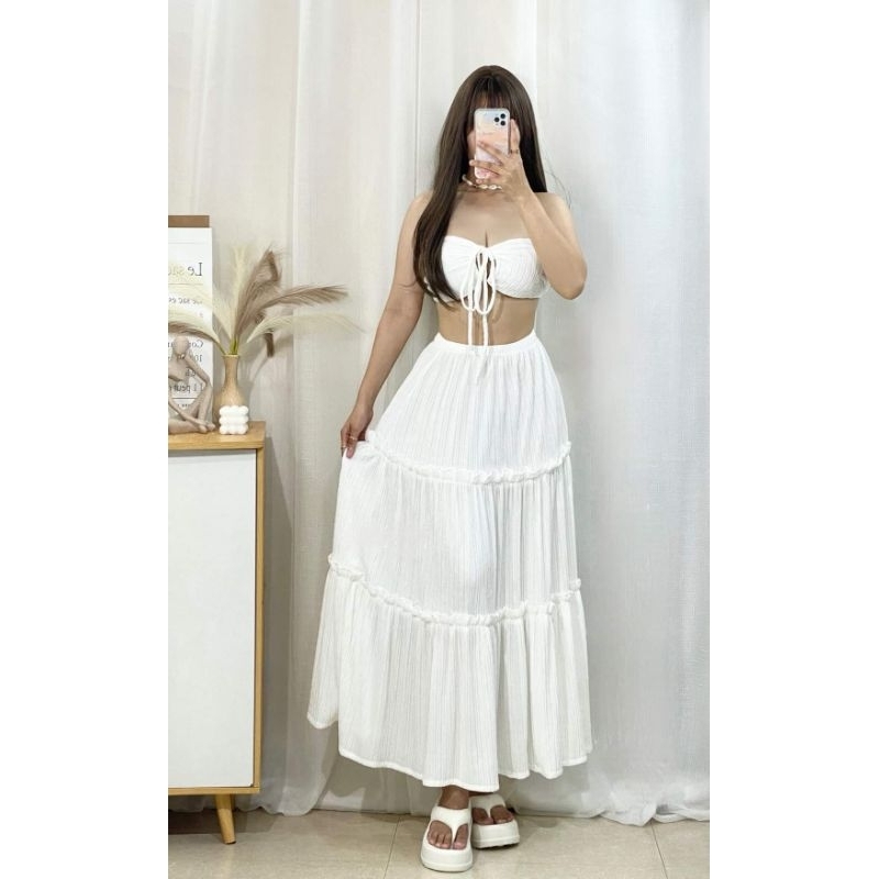Long skirt with shirt 8 inch sale