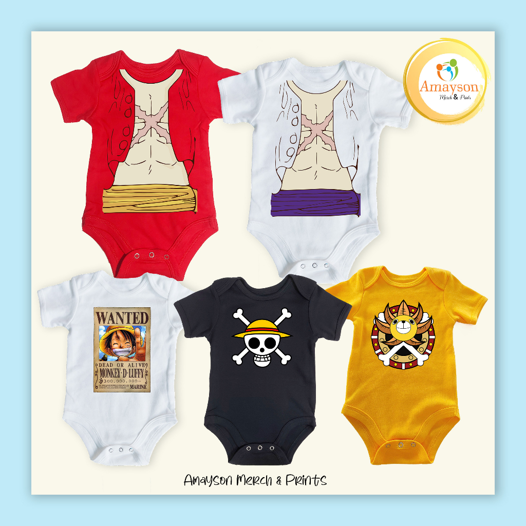 Amayson One Piece Theme Baby Onesies Luffy Shopee Philippines