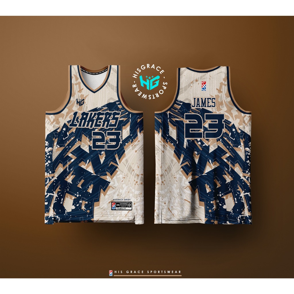 31 HG CONCEPT LAKERS BROWN FULL SUBLIMATION JERSEY