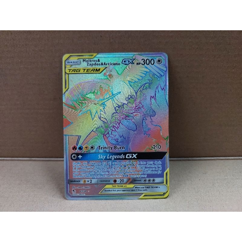  Moltres & Zapdos & Articuno Tag Team GX - 69/68 - Secret Rare -  Hidden Fates : Toys & Games