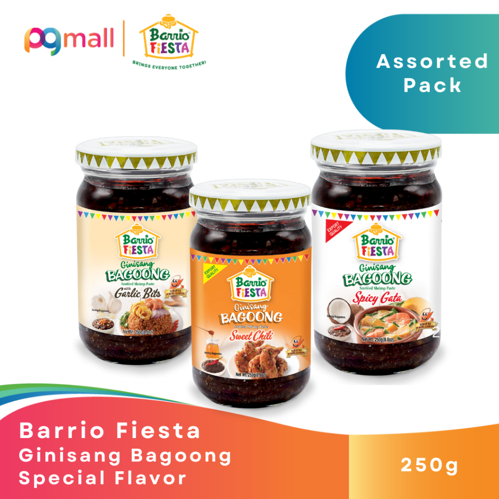 Barrio Fiesta Bagoong 250g X 3 Assorted Pack Sweet Chili +