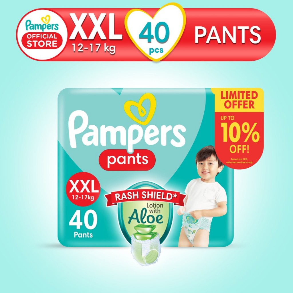PAMPERS, Baby Dry Pants Diaper Small 40s