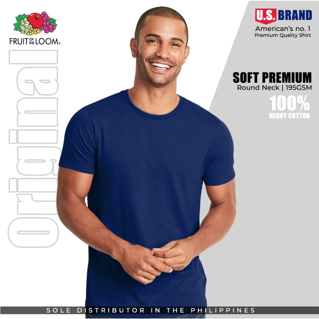 Fruit of the deals loom blue t shirt