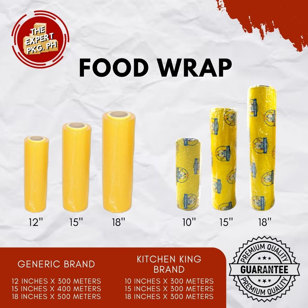 FOOD WRAP CLING WRAP PVC FOOD GRADE SIZES 10