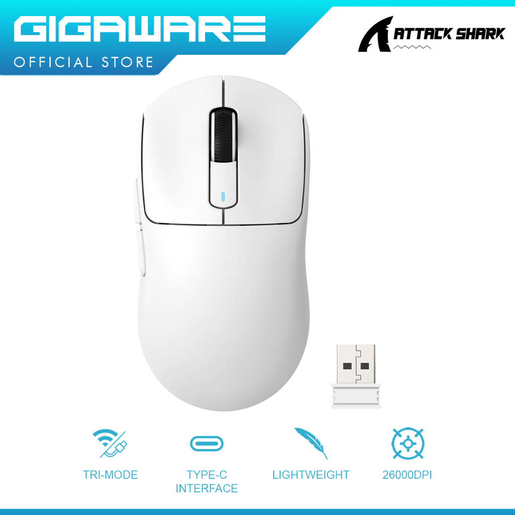 Attack Shark X3 49g PAW3395 Tri-Mode Wireless Gaming Mouse