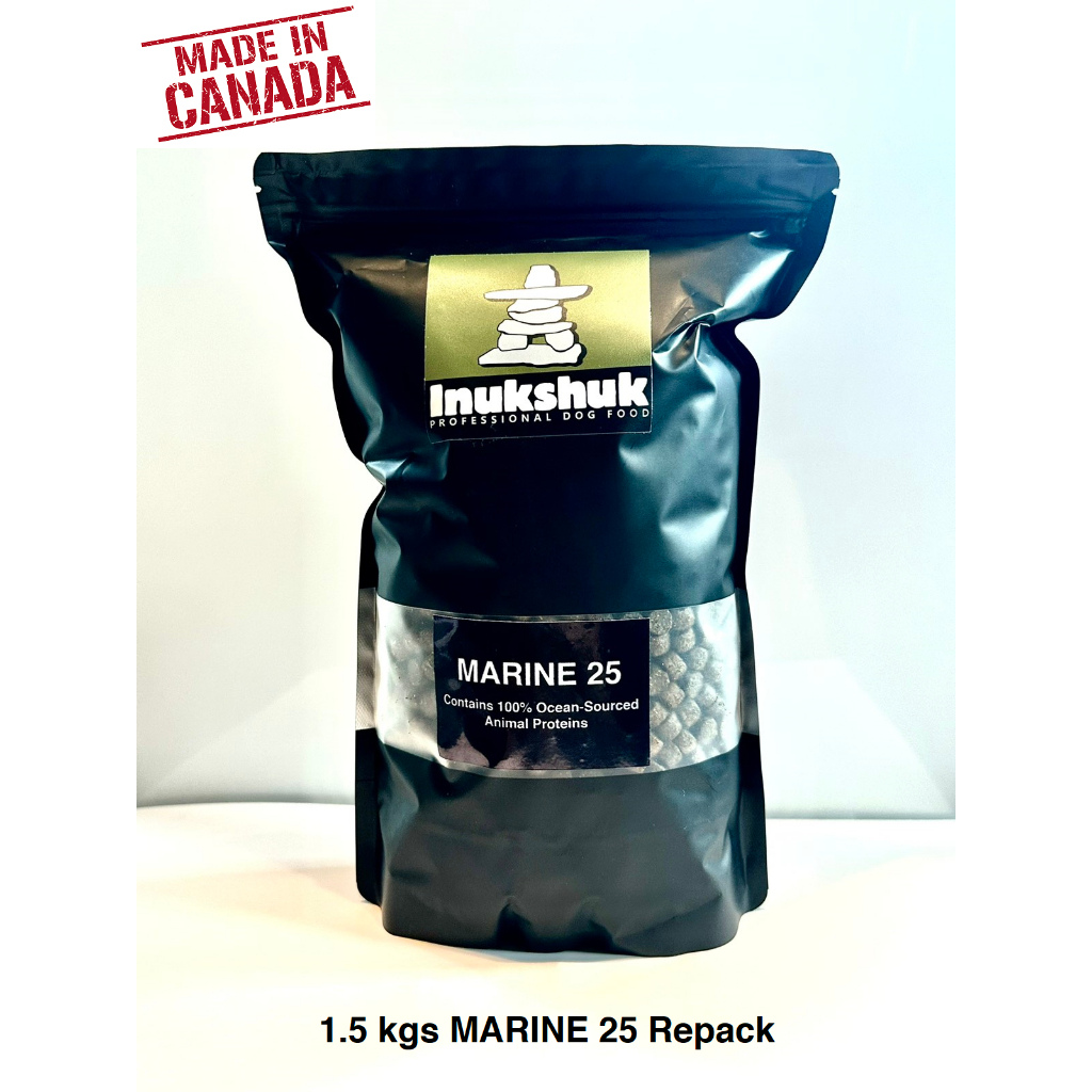 1.5 Kgs REPACK Inukshuk MARINE 25 Dog Food Hypoallergenic