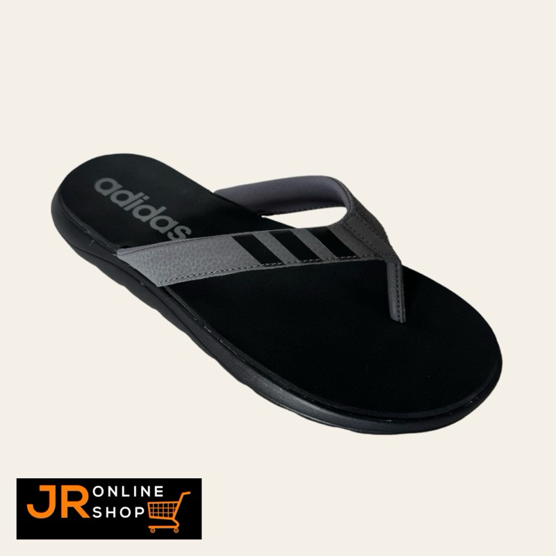 adidas black thong flip flop