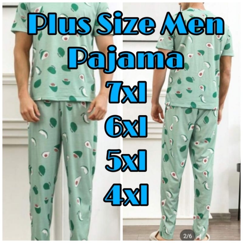 Plus Size Men Terno Pajama 4xl 5xl 6xl 7xl Shopee Philippines