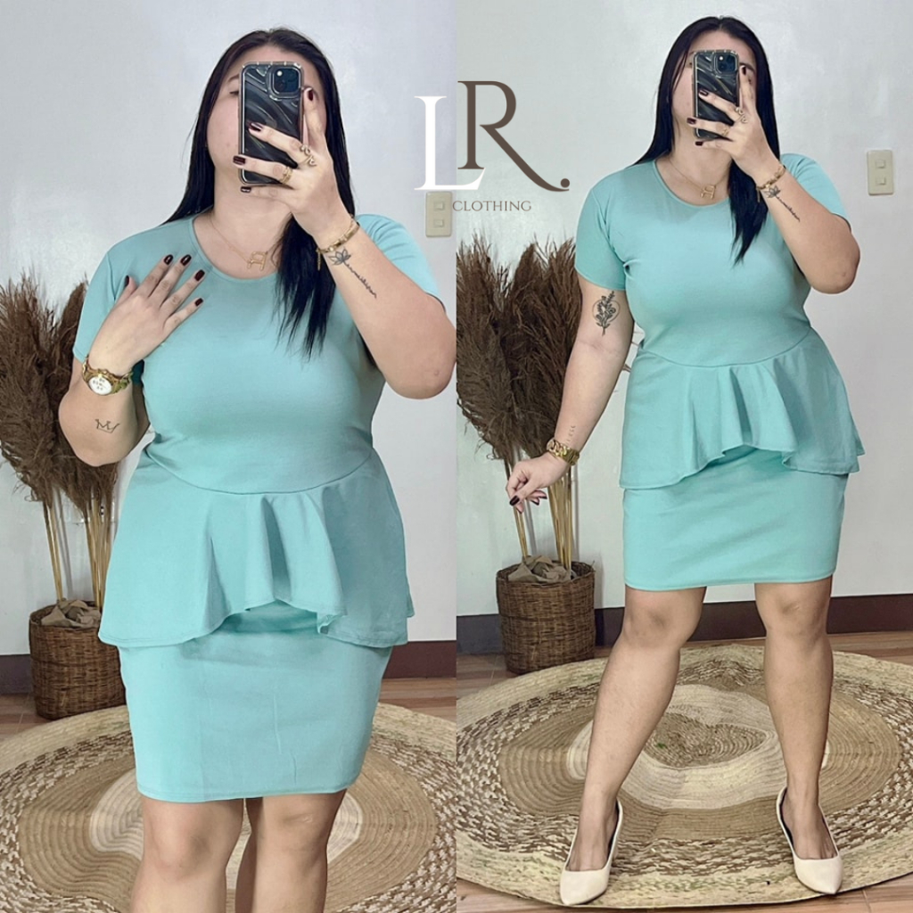 Plus Size Peplum Dress XL 4XL Shopee Philippines