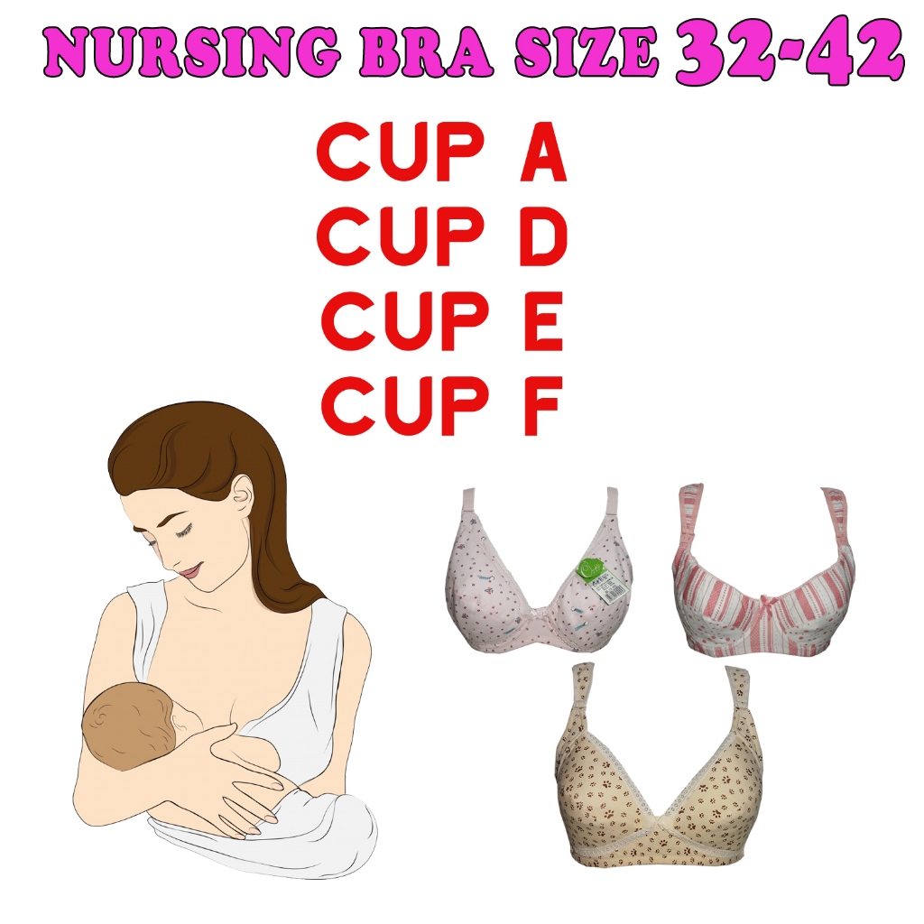 Nursing Maternity Bra Cup A, D, E & F, and size 44