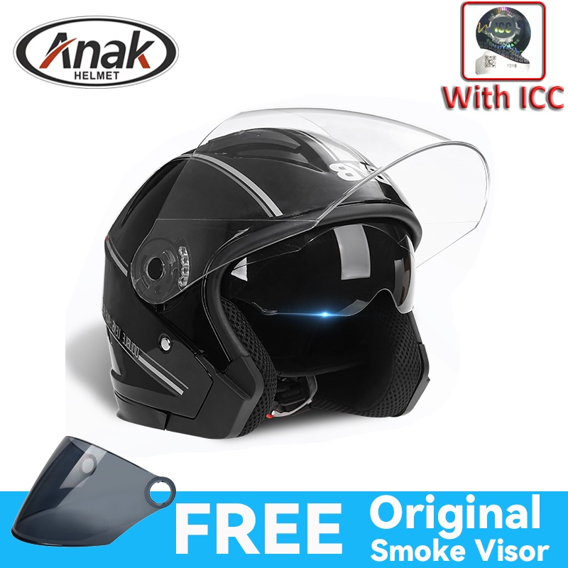 Half face helmet clearance with icc sticker