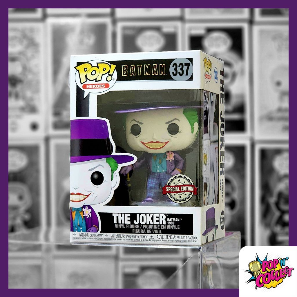 Funko Pop! DC - The Joker 337 (Metallic) Special Edition w/ Free Protector  (Sold by Pop N' Collect)