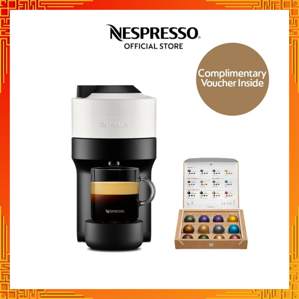 Nespresso Vertuo Pop Premium Coffee Machine Coconut White With Free  Capsules