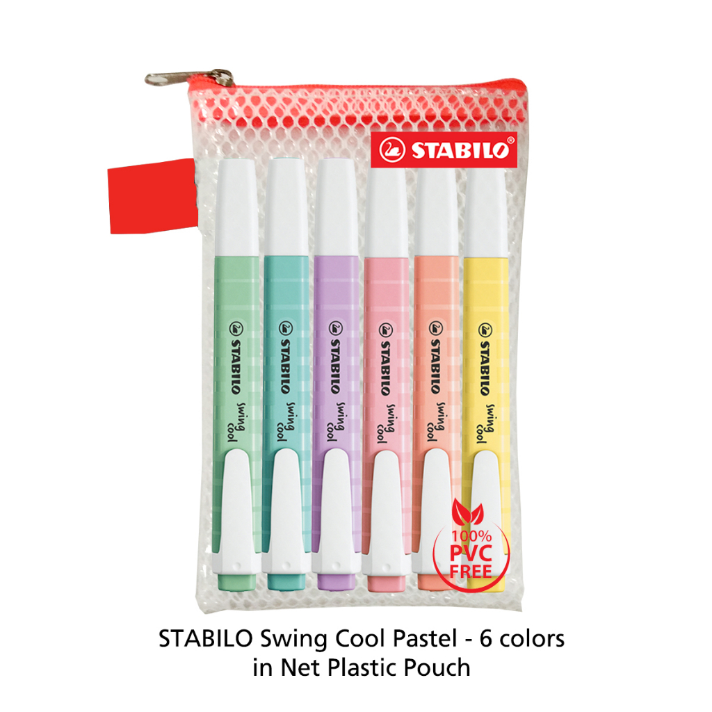 STABILO Swing Cool - 4 Surligneurs Fluo + 2 Surligneurs Pastel