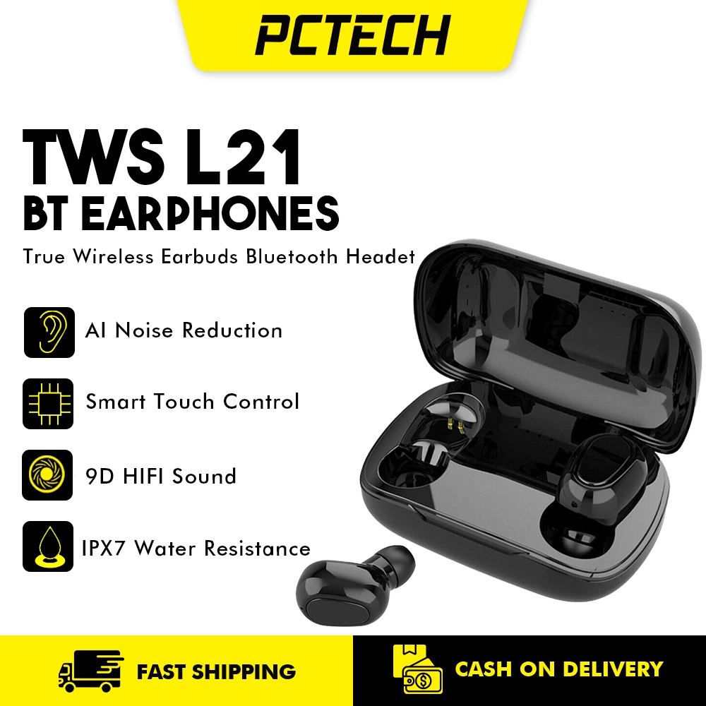 Popcorn L21 Pro TWS Bluetooth Earphones Wireless Headphone Hi Fi