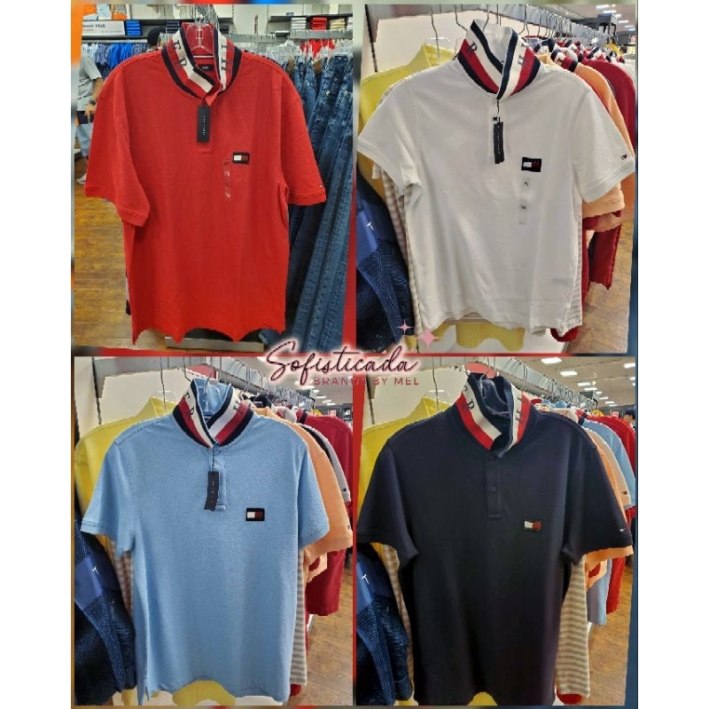 Slim Fit Under Collar Flag Polo