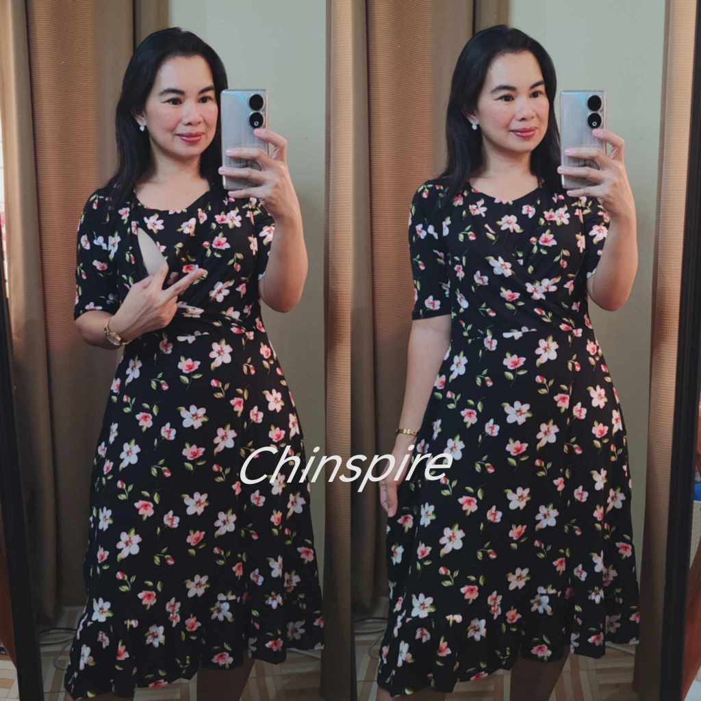 Nursing dress cheap shopee