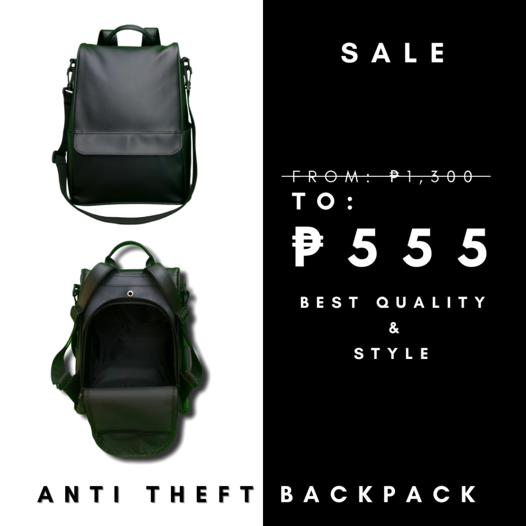 Anti theft hotsell backpack shopee